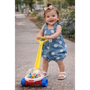 Carters Blue & White Toddler Polka Dot Bubble Romper (18 Mon)